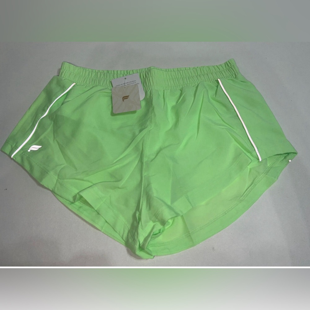 FABLETICS eco full speed running shorts NWT perfect condition. Iced mint neon.